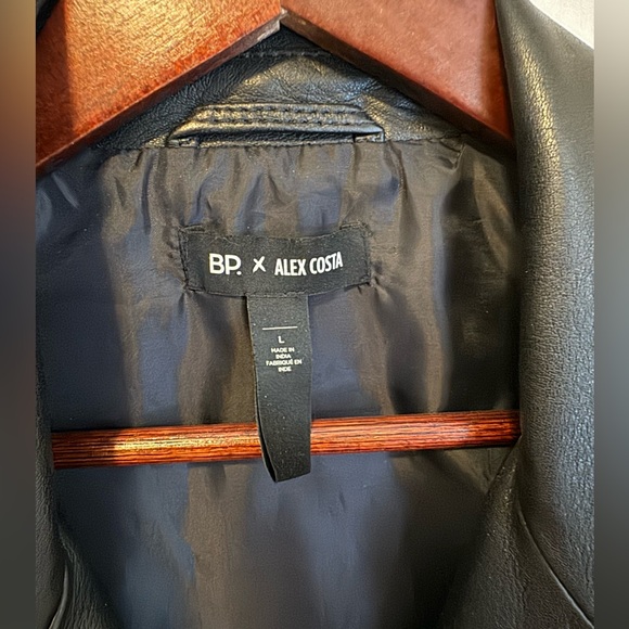 Nordstrom B.P. Alex Costa Leather Motorcycle Jacket - L - Large - Picture 2 of 9